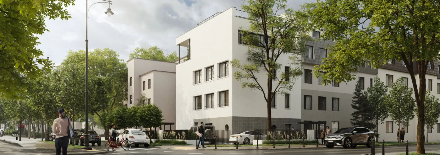 Saska Corner – elewacja z oznaczeniem apartamentów